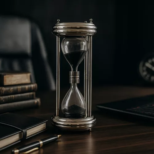 Clepsidra cu nisip negru 10 minute