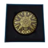 Busolă Hemisferium H40, alamă și sticlă, diametru 8,5 cm, stil vintage, nautic, renaștere