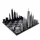 Set sah Skyline Chess, inox și lemn