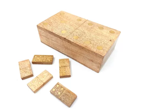 Obiect decorativ Giftdeco BR157, lemn de mango și alamă, 15 x 8 x 4,5 cm Giftdeco 5902067228524 imagine 5