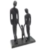 Familie cu copil figurina metalica neagra