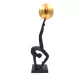 Figurina Yoga Giftdeco OC-225 metal negru auriu