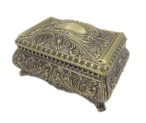 Cutie pentru bijuterii Giftdeco 21-20M, metal, 12,5 x 9 x 7 cm, stil Ludvik imagine 4