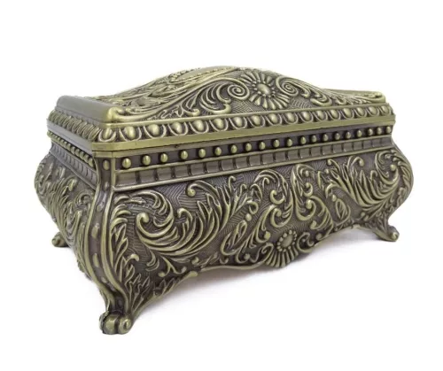 Cutie pentru bijuterii Giftdeco 21-20M, metal, 12,5 x 9 x 7 cm, stil Ludvik imagine 6