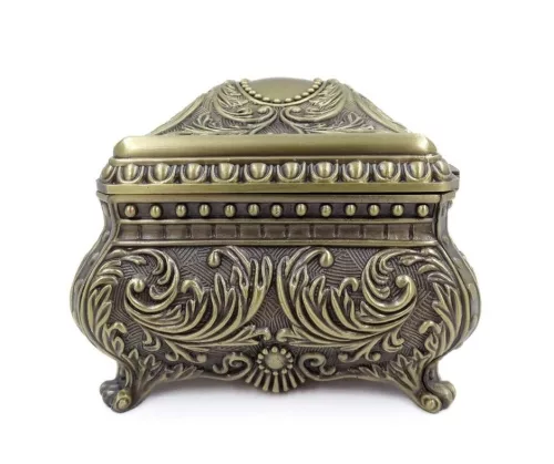 Cutie pentru bijuterii Giftdeco 21-20M, metal, 12,5 x 9 x 7 cm, stil Ludvik imagine 7