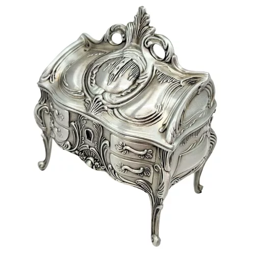 Cutie pentru bijuterii Giftdeco, metal, 9,7 x 10 x 6,7 cm Giftdeco 5902067229330 imagine 4