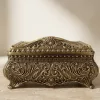 Cutie pentru bijuterii Giftdeco 21-20L, metal auriu, 16,8 x 12,2 x 9,2 cm, stil Ludovic Giftdeco 5902067229354 imagine 5