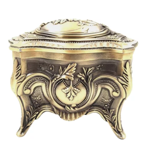 Cutie pentru bijuterii Giftdeco, metal, 10,8 x 7,7 x 9,2 cm, stil retro, vintage, clasic Giftdeco 5902067229378 imagine 3