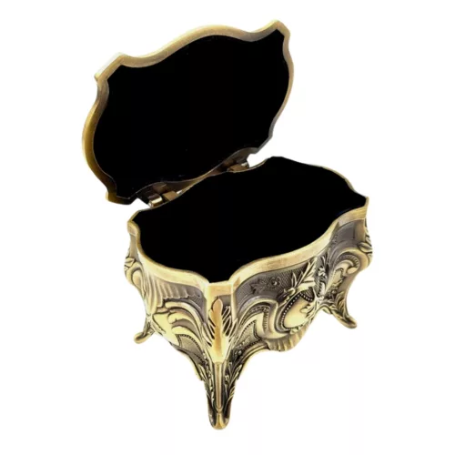 Cutie pentru bijuterii Giftdeco, metal, 10,8 x 7,7 x 9,2 cm, stil retro, vintage, clasic Giftdeco 5902067229378 imagine 5