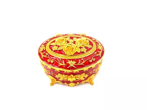 Cutie pentru bijuterii Giftdeco, metal, 9 x 6,5 x 5,5 cm, stil modern Giftdeco 5902067229415 imagine 3