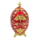 Ou decorativ Giftdeco HRRG tip Fabergé, plastic, roșu și auriu, 7 x 7 x 18 cm Giftdeco 5902067229477 imagine 2