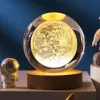 Lampă decorativă Giftdeco KKS Moon, glob din sticlă pe suport din lemn, LED USB, diametru 8 cm Giftdeco 5902067229712 imagine 4
