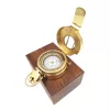 Busolă Giftdeco CA32/2.5, alamă și lemn, lungime 10 cm, diametru 6,5 cm Giftdeco 5902067229798 imagine 2