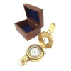 Busolă Giftdeco CA32/2.5, alamă și lemn, lungime 10 cm, diametru 6,5 cm Giftdeco 5902067229798 imagine 3