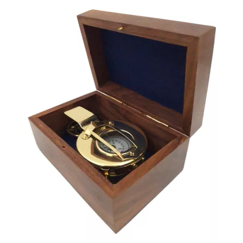 Busolă Giftdeco CA32/2.5, alamă și lemn, lungime 10 cm, diametru 6,5 cm Giftdeco 5902067229798 imagine 5