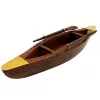Model de barcă Giftdeco 717013, lemn și alamă, 25 x 6,3 x 4 cm, stil nautic minimalist Giftdeco 5902067229903 imagine 2