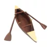 Model de barcă Giftdeco 717013, lemn și alamă, 25 x 6,3 x 4 cm, stil nautic minimalist Giftdeco 5902067229903 imagine 5