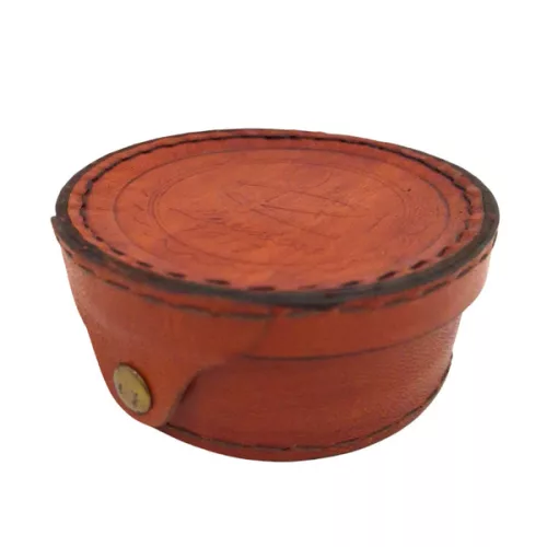 Busolă Giftdeco SUN023F, alamă și piele, diametru 7,5 cm, stil retro, vintage, colonial