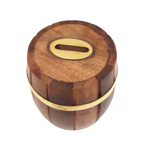 Obiect decorativ Giftdeco DNU-001, alamă și lemn, înălțime 13 cm Giftdeco 5906142320004 imagine 4