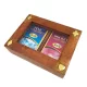 Cutie din lemn Giftdeco DNU-007 cu capac din sticla