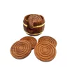 Set suporturi pahare Giftdeco DNU-019, alamă și lemn Giftdeco 5906142320127 imagine 2