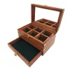 Cutie pentru bijuterii Giftdeco DNU-022, alamă, sticlă și lemn, 21,6 x 14,6 x 10,15 cm Giftdeco 5906142320158 imagine 2