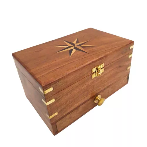 Cutie pentru bijuterii Giftdeco DNU-022, alamă, sticlă și lemn, 21,6 x 14,6 x 10,15 cm Giftdeco 5906142320158 imagine 8