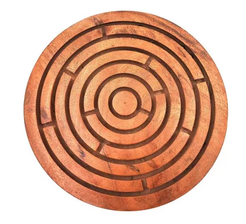 Obiect decorativ Giftdeco G1301A, metal și lemn, diametru 20 cm, stil minimalist, clasic, scandinav Giftdeco 5906142320622 imagine 3
