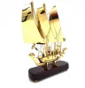Obiect decorativ Giftdeco N-3615A, alamă și lemn, înălțime 30 cm, stil nautic, modern, clasic