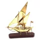 Obiect decorativ Giftdeco N-4453, alamă și lemn, 32 x 8 cm, stil nautic