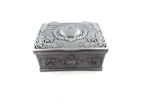 Cutie pentru bijuterii Giftdeco, metal, 6 x 5 x 3cm, stil modern, clasic Giftdeco 5906142320813 imagine 3