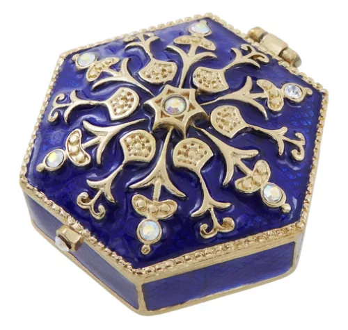 Cutie pentru bijuterii Giftdeco B0035-08BL, metal, 5 x 5 x 2cm Giftdeco 5906142320875 imagine 3