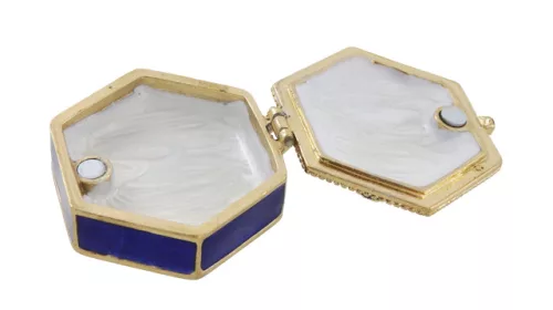 Cutie pentru bijuterii Giftdeco B0035-08BL, metal, 5 x 5 x 2cm Giftdeco 5906142320875 imagine 4