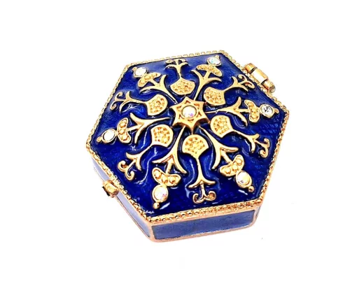 Cutie pentru bijuterii Giftdeco B0035-08BL, metal, 5 x 5 x 2cm Giftdeco 5906142320875 imagine 5