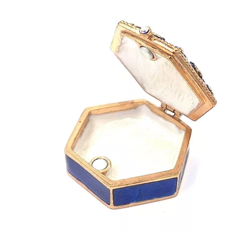 Cutie pentru bijuterii Giftdeco B0035-08BL, metal, 5 x 5 x 2cm Giftdeco 5906142320875 imagine 6