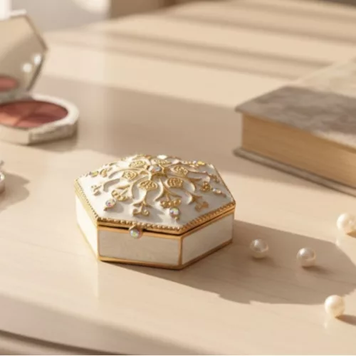 Cutie cadou Giftdeco B0035-08WH, metal, 5 x 5 x 2cm Giftdeco 5906142320882 imagine 4