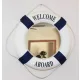 Obiect decorativ Giftdeco RS50C-L, sticlă și textil, 50 x 6,5 x 50 cm, stil nautic