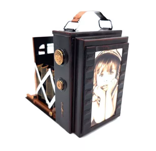 Obiect decorativ Giftdeco, plastic și metal, 19 x 11 x 17,5 cm, stil retro, vintage, clasic Giftdeco 5906142321162 imagine 5