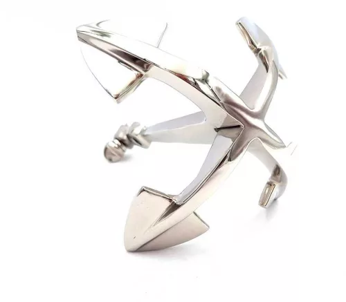 Ancoră decorativă Giftdeco N-2988, metal argintiu, imagine 3