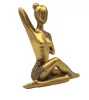 Figurina decorativa Yoga din polirasina aurie
