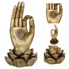 Figurina aurie cu lotus si mandala