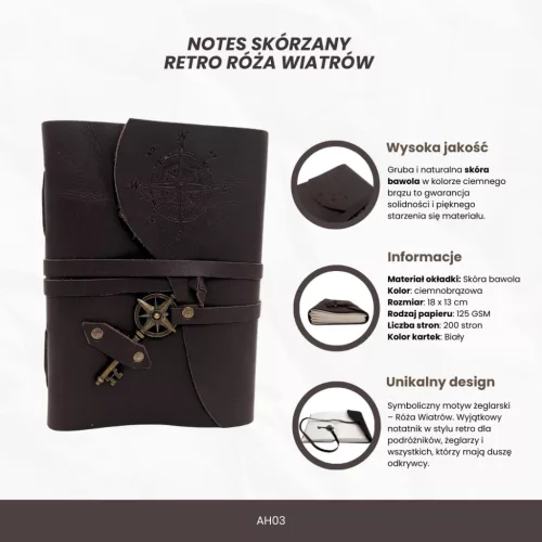 Jurnal AH03 Giftdeco motiv busola