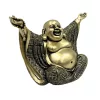 Buddha vesel decorativ auriu si negru