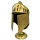 Casca greceasca 6646A Giftdeco vedere frontala metal auriu