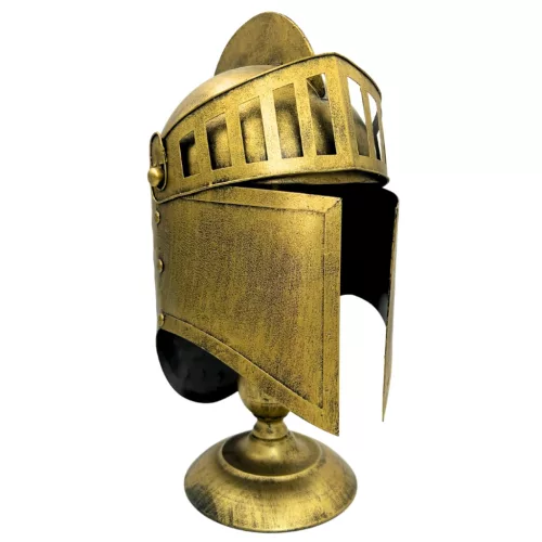 Casca decorativa Giftdeco 6646A profil lateral metal auriu