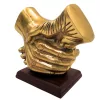 Figurina din metal si lemn pentru birou