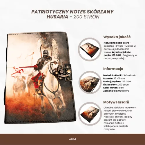Motiv Husaria pe notes Giftdeco AH14