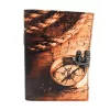 Busolă Giftdeco AH10A, piele de capra și metal, 18 x 13 cm, stil retro, vintage, nautic
