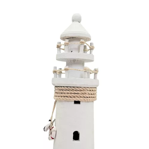 Far decorativ Giftdeco DT2509 din lemn, 9,5 x 9,5 x 25 cm, stil nautic imagine 5