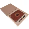 Notes A5 Giftdeco EE2 coperta din lemn maro inchis